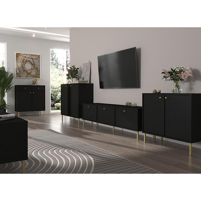 TV Stolík Tokyo 2 2K čierny grafit 302