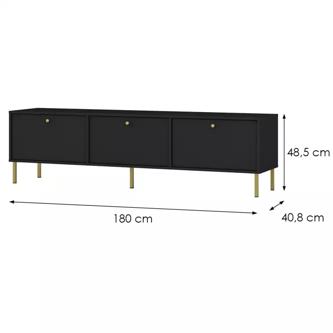 TV Stolík Tokyo 2 3K čierny grafit 303
