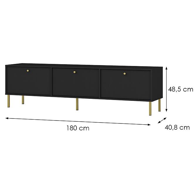 TV Stolík Tokyo 2 3K čierny grafit 303
