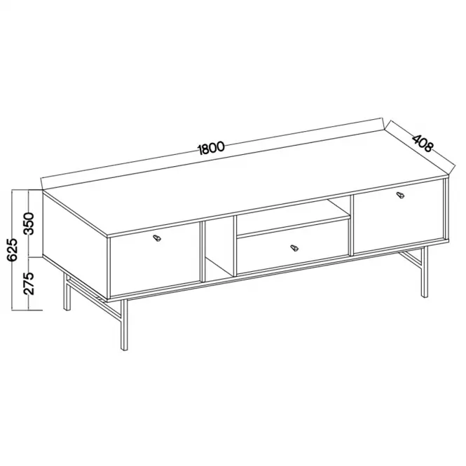 TV Stolík Tokyo 3 2K 1S eukalyptus 313