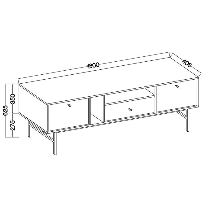 TV Stolík Tokyo 3 2K 1S eukalyptus 313