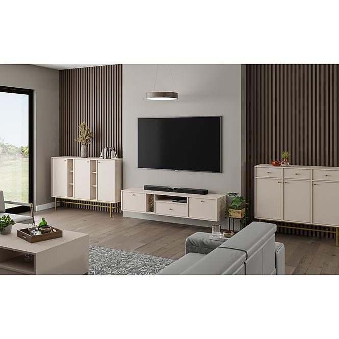 TV Stolík Tokyo 4 2K 1S pieskovo béžová 313