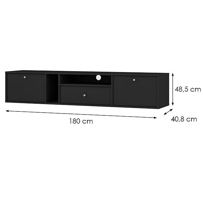 TV Stolík Tokyo 4 2K 1S čierny grafit 313,2