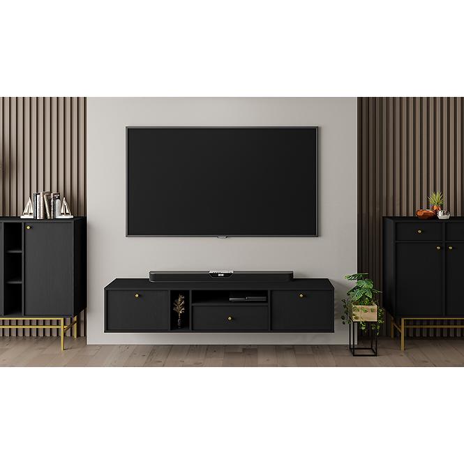 TV Stolík Tokyo 4 2K 1S čierny grafit 313,4