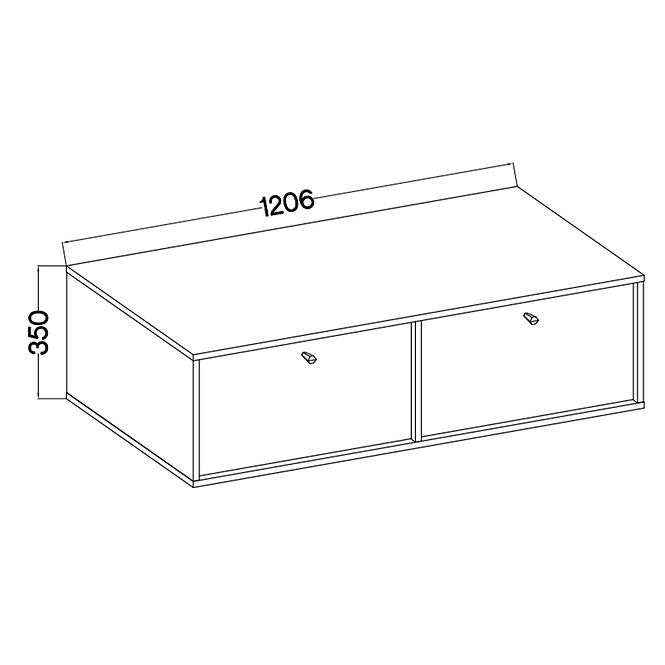 TV Stolík Tokyo 4 2K čierny grafit 302