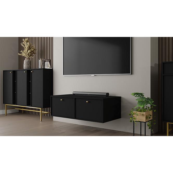 TV Stolík Tokyo 4 2K čierny grafit 302,4
