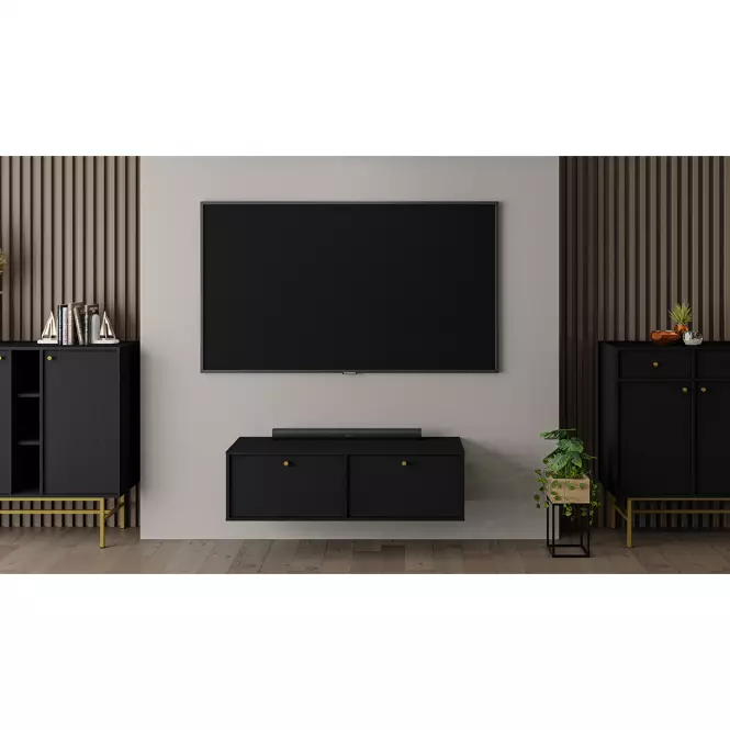 TV Stolík Tokyo 4 2K čierny grafit 302