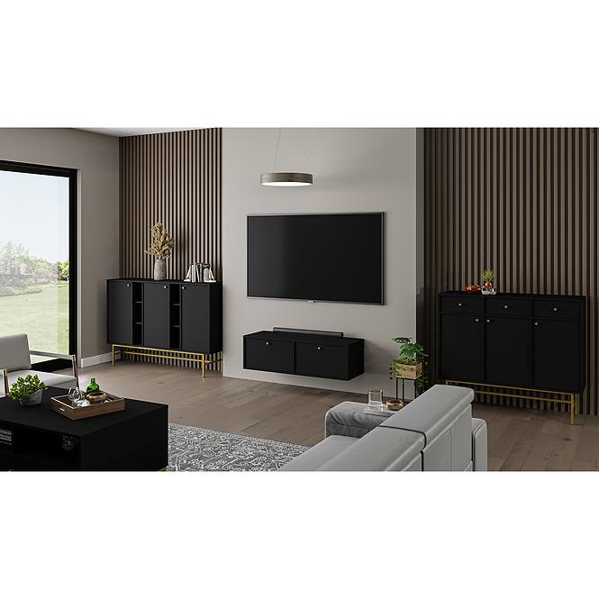 TV Stolík Tokyo 4 2K čierny grafit 302,6