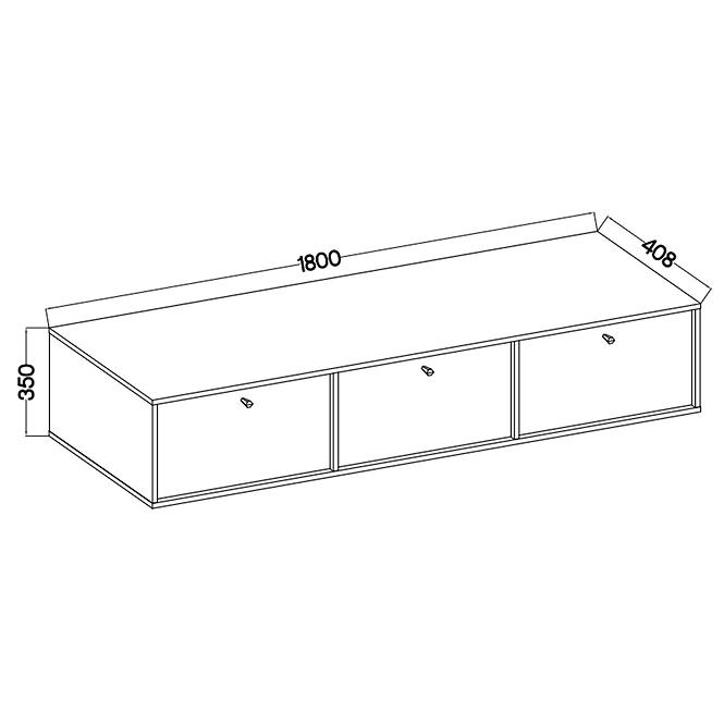 TV Stolík Tokyo 4 3K čierny grafit 303