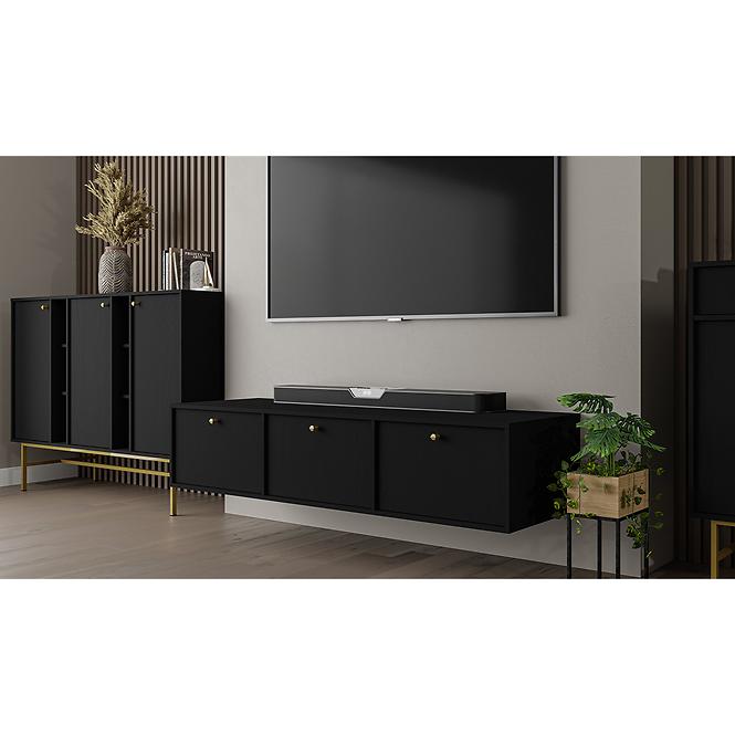 TV Stolík Tokyo 4 3K čierny grafit 303,4