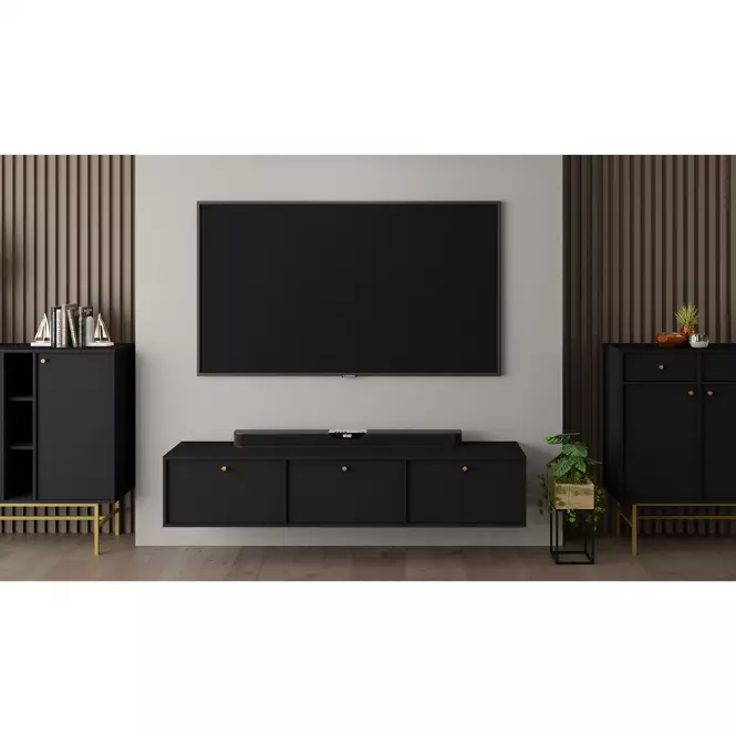 TV Stolík Tokyo 4 3K čierny grafit 303