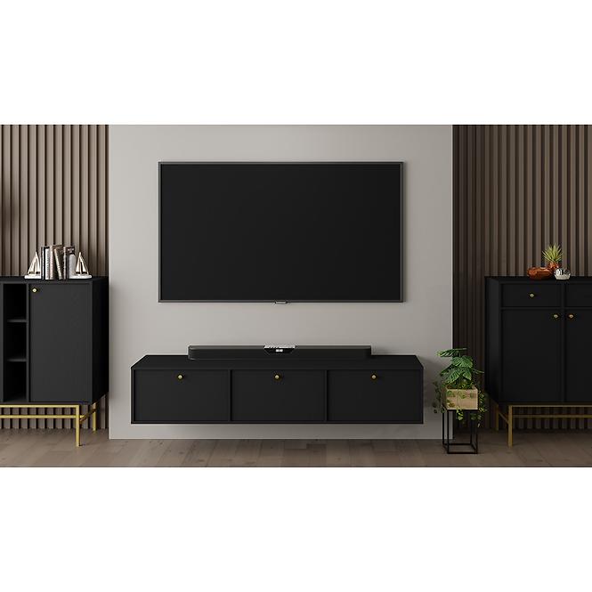 TV Stolík Tokyo 4 3K čierny grafit 303