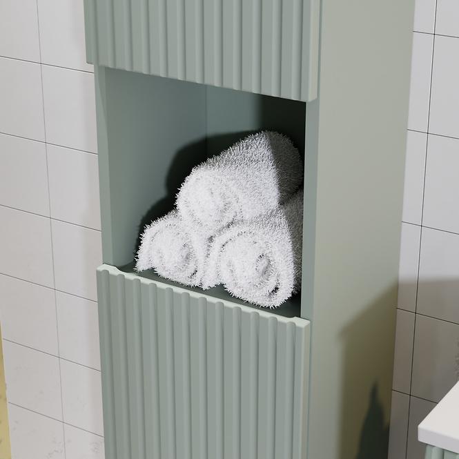 Vysoká skrinka do kúpeľne LINE REED GREEN 80-03-2D šalvia
