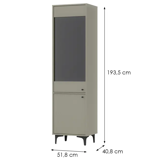 Vitrína Tokyo 1 2D eukalyptus 101,2