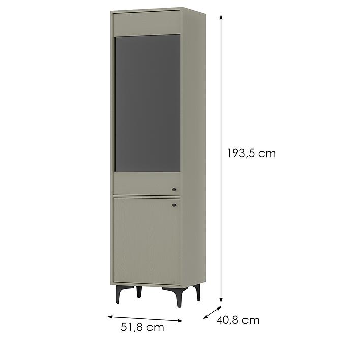 Vitrína Tokyo 1 2D eukalyptus 101,2