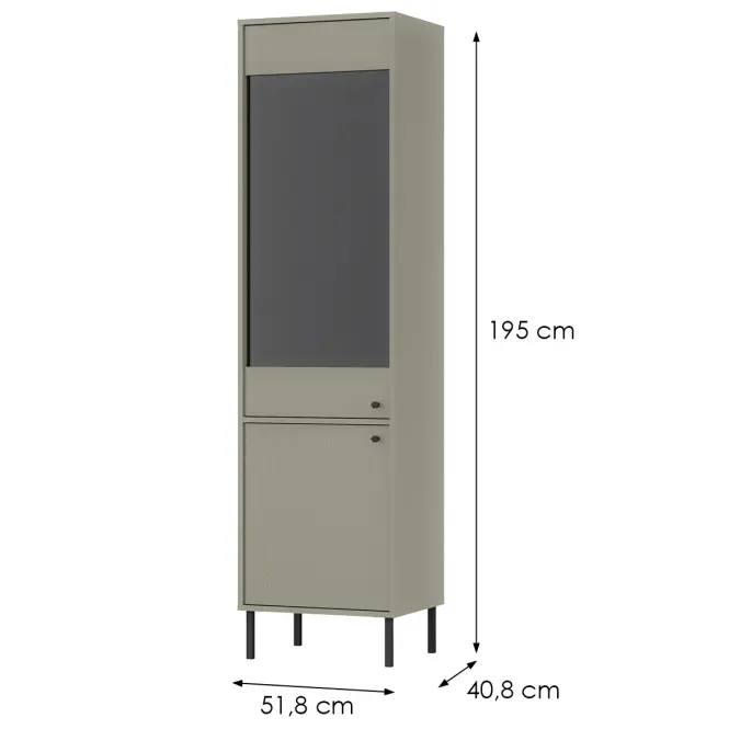 Vitrína Tokyo 2 2D eukalyptus 101,2