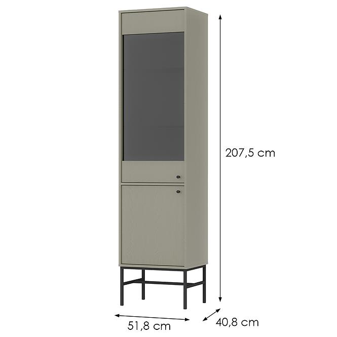 Vitrína Tokyo 3 2D eukalyptus 101,2