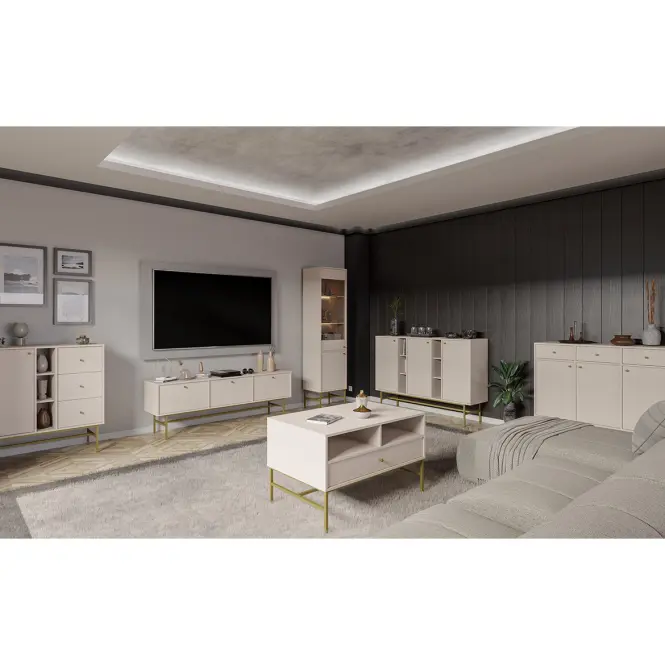 Vitrína Tokyo 3 2D pieskovo béžová 101,22