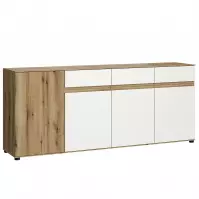 Komoda Camino 4D3S CMNK 03 dub evoke+biela platinová
