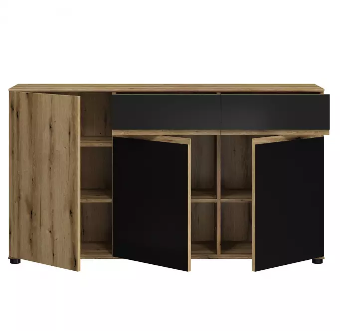 Komoda Camino 3D2S CMNK 02 dub evoke+zamatová čierna,3