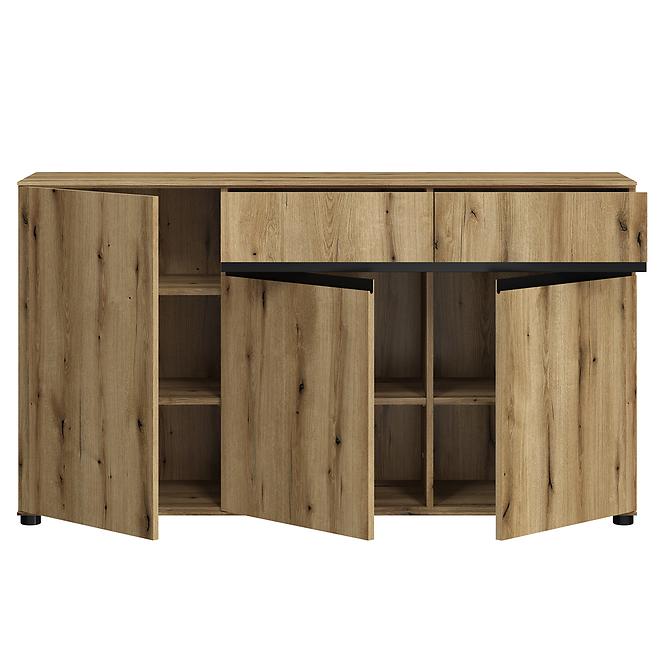Komoda Camino 3D2S CMNK 02 dub evoke+dub evoke+ob.čierna