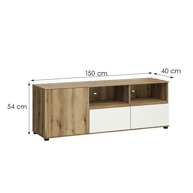 TV Stolík Camino 1D2S CMNF 01 dub evoke+biela platinová
