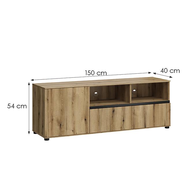 TV Stolík Camino 1D2S CMNF 01 dub evoke+dub evoke+ob.čierna