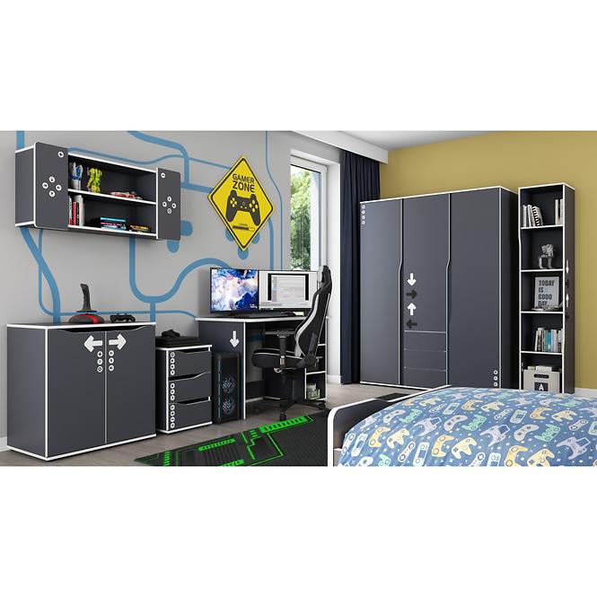 Písací Stôl Matrix 5 grafit/biela,8