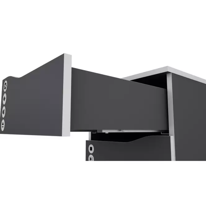 Komoda Matrix 40 3S grafit/biela
