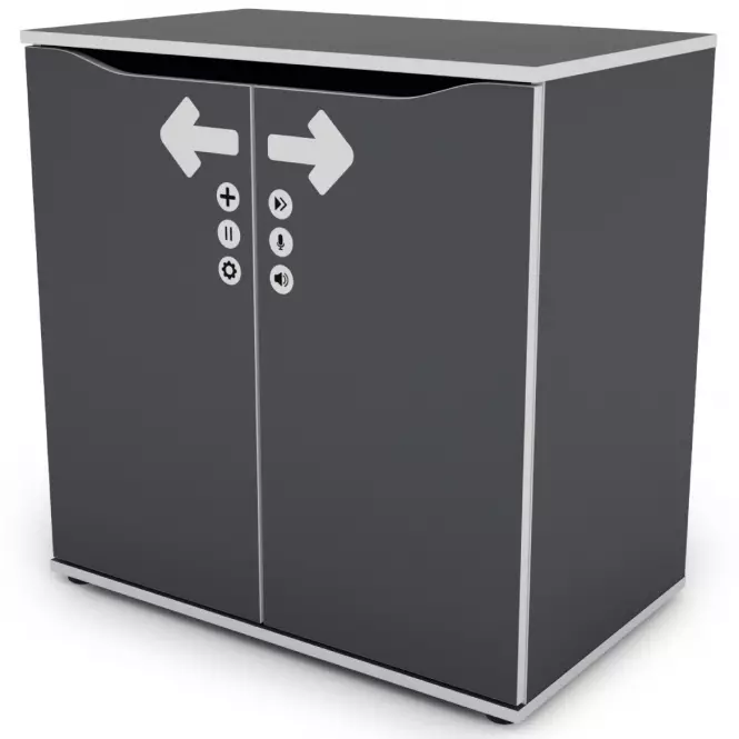 Komoda Matrix 75 2D grafit/biela