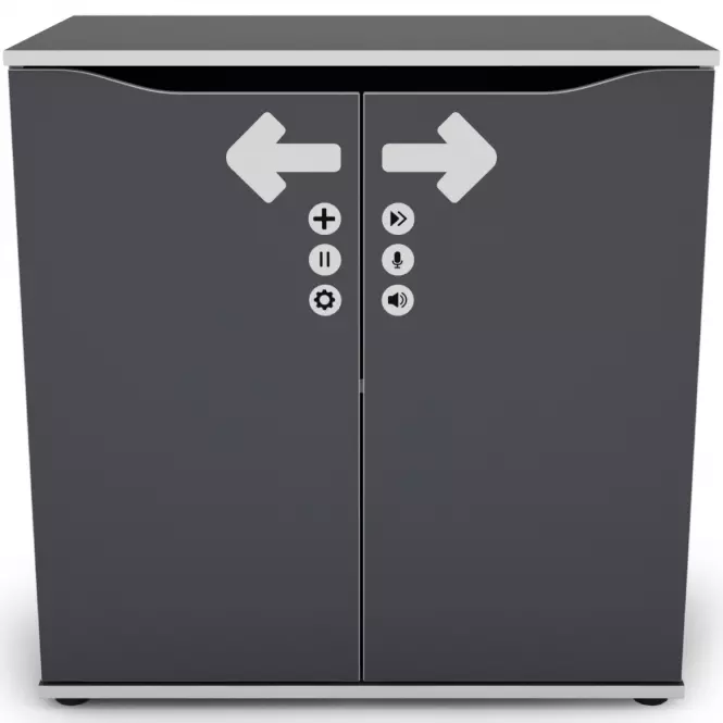 Komoda Matrix 75 2D grafit/biela