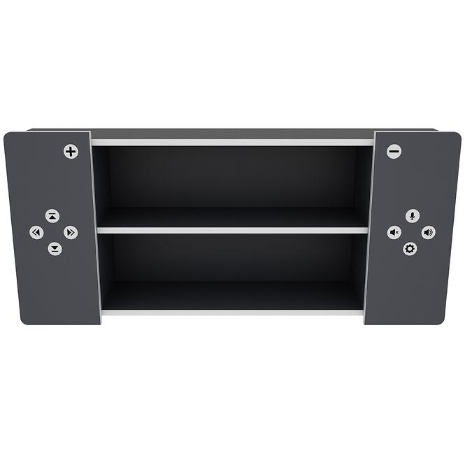 Polička Matrix Shelf II grafit/biela,4