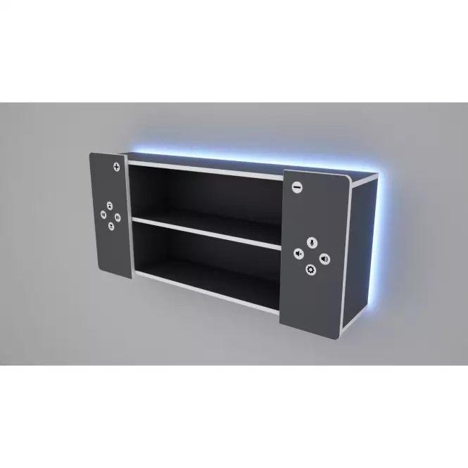 Polička Matrix Shelf II grafit/biela