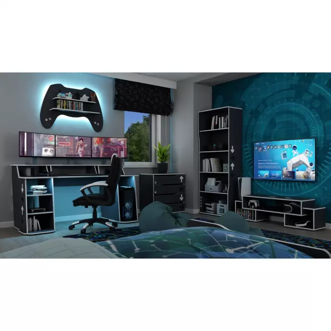 TV Stolík Matrix 140 grafit/biela