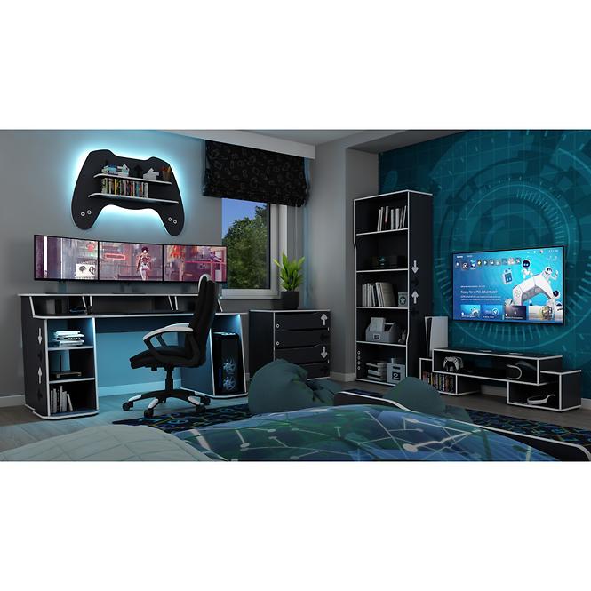 TV Stolík Matrix 140 grafit/biela