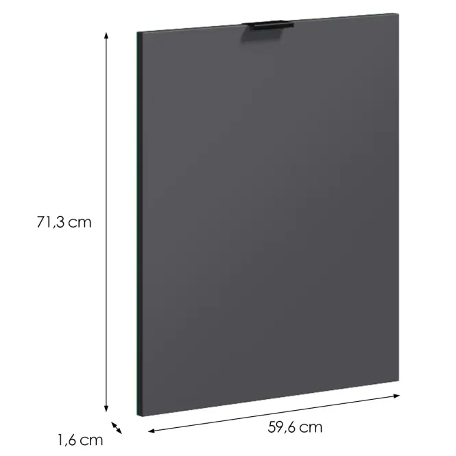 Dvierka na umývačku LOFT II 60X720 grafit,2