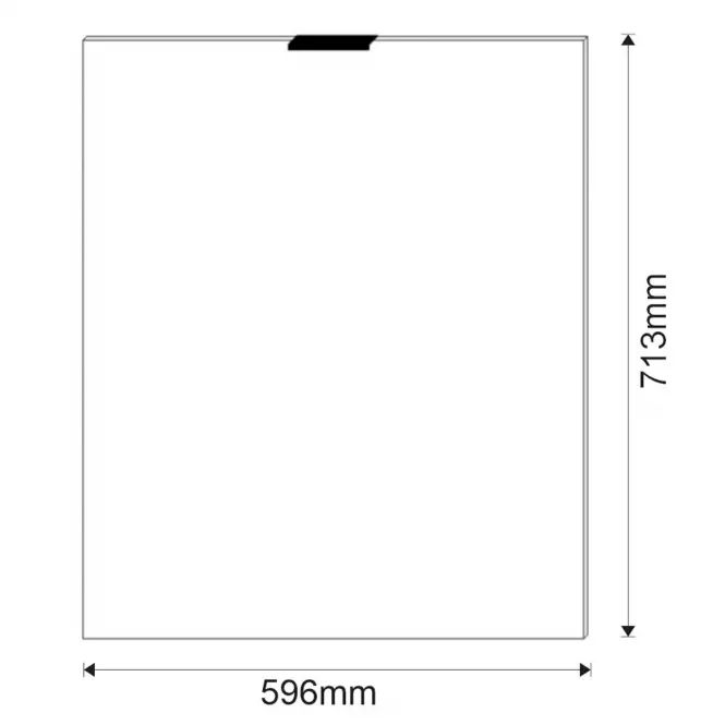 Dvierka na umývačku LOFT II 60X720 grafit