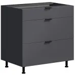 Kuchynská Skrinka LOFT II D80 3SZ METALBOX grafit