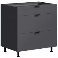 Kuchynská Skrinka LOFT II D80 3SZ METALBOX grafit