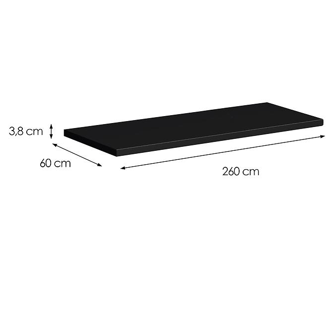 Kuchynská doska Industry  260 cm čierna,2