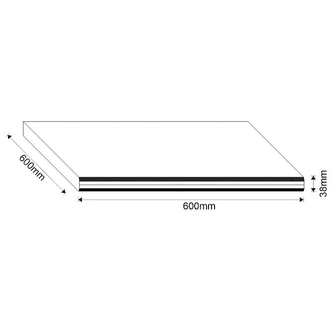 Kuchynská doska Loft II 60 cm dub craft
