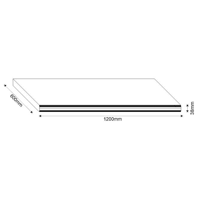 Kuchynská doska Loft II 120 cm dub craft