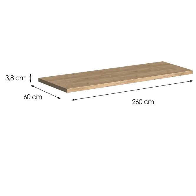 Kuchynská doska Loft II 260 cm dub craft,2