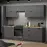 Kuchynská linka Loft II 260 grafit  s kuchynskou doskou