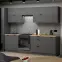 Kuchynská linka Loft II 260 grafit  s kuchynskou doskou
