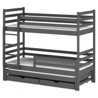 Poschodová posteľ Luk 90x200 graphite