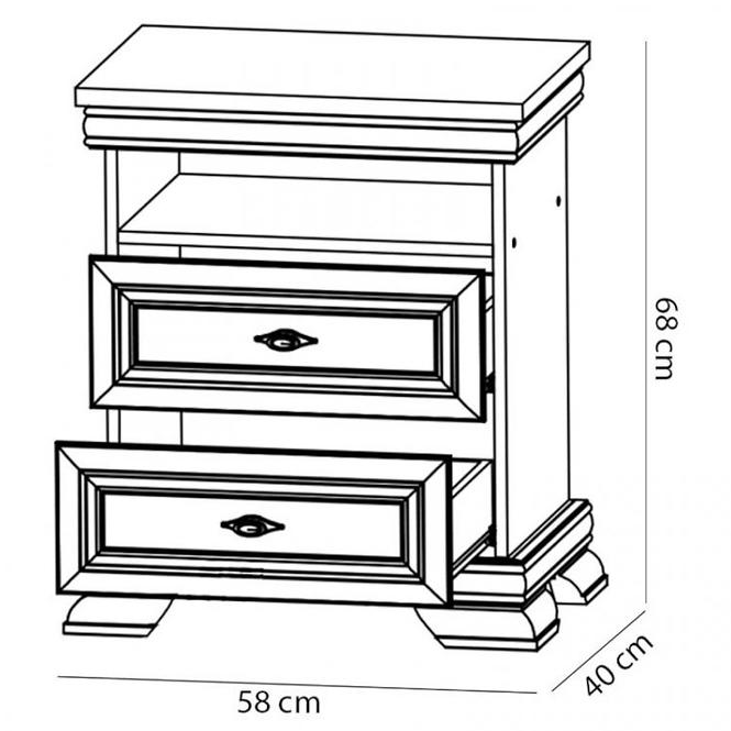 Nočný stolík Kora KSN samoa king