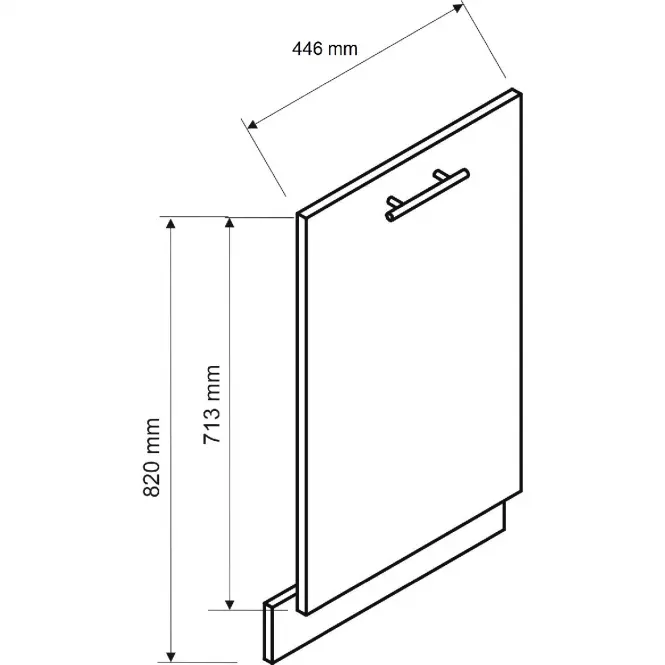 Dvierka na umývačku Anika FZ 45 PZ grafit/grafit,2