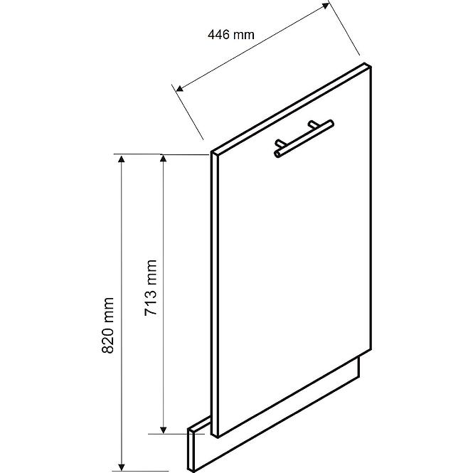 Dvierka na umývačku Anika FZ 45 PZ grafit/grafit,2
