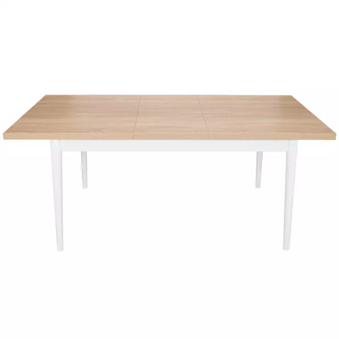Stôl ST-05 140x80+40 cm sonoma/biela